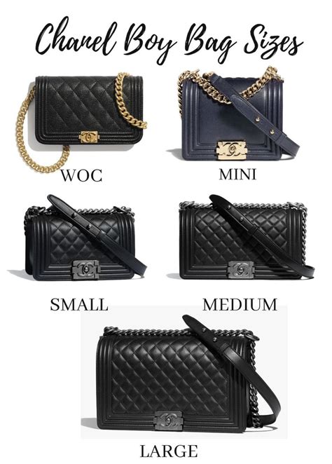 chanel boy bag different sizes|boy chanel bag price.